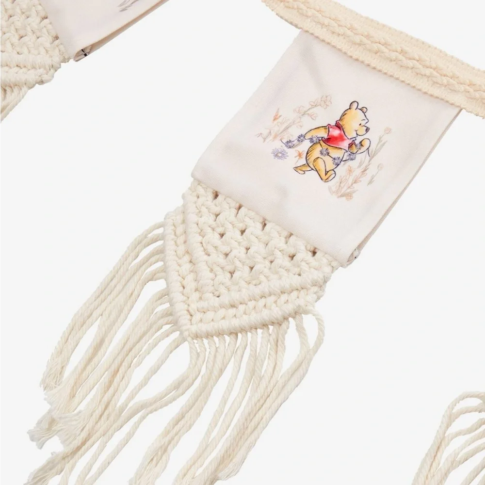 Winnie the Pooh Macrame & Canvas Garland Wall Hanging